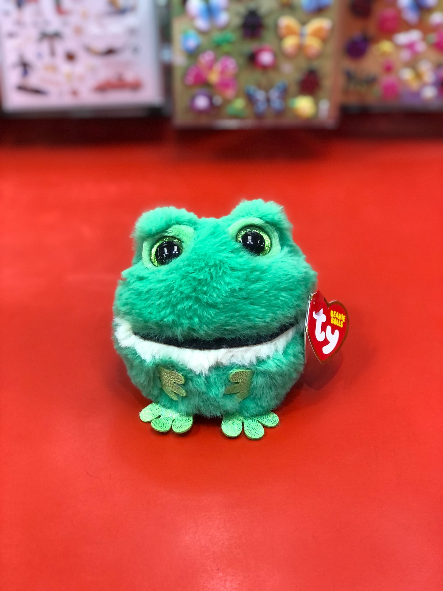 Ty Beanie Balls Gilly Frog Plush 4"