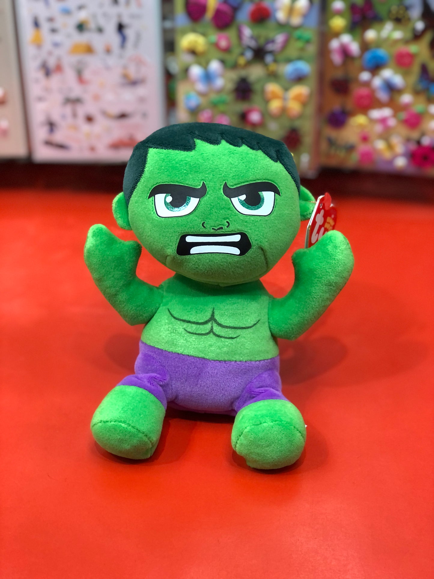 Ty Original Beanie Babies Soft Hulk  From Marvel Plush 7"