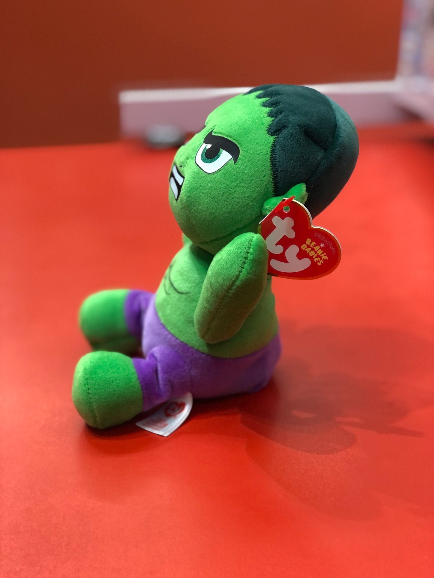 Ty Original Beanie Babies Soft Hulk  From Marvel Plush 7"