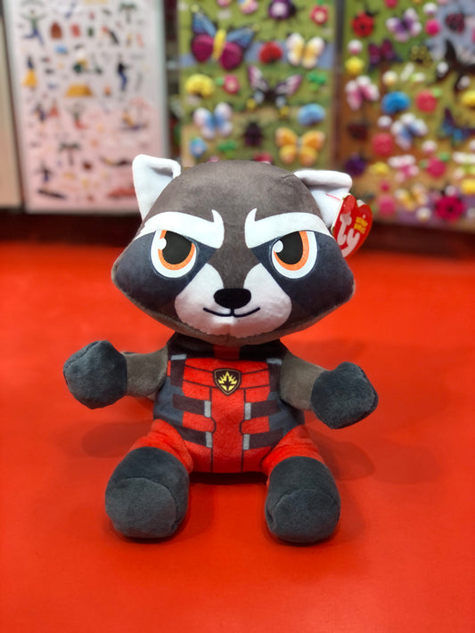 Ty Original Beanie Babies Soft Rocket From Marvel Plush 7"