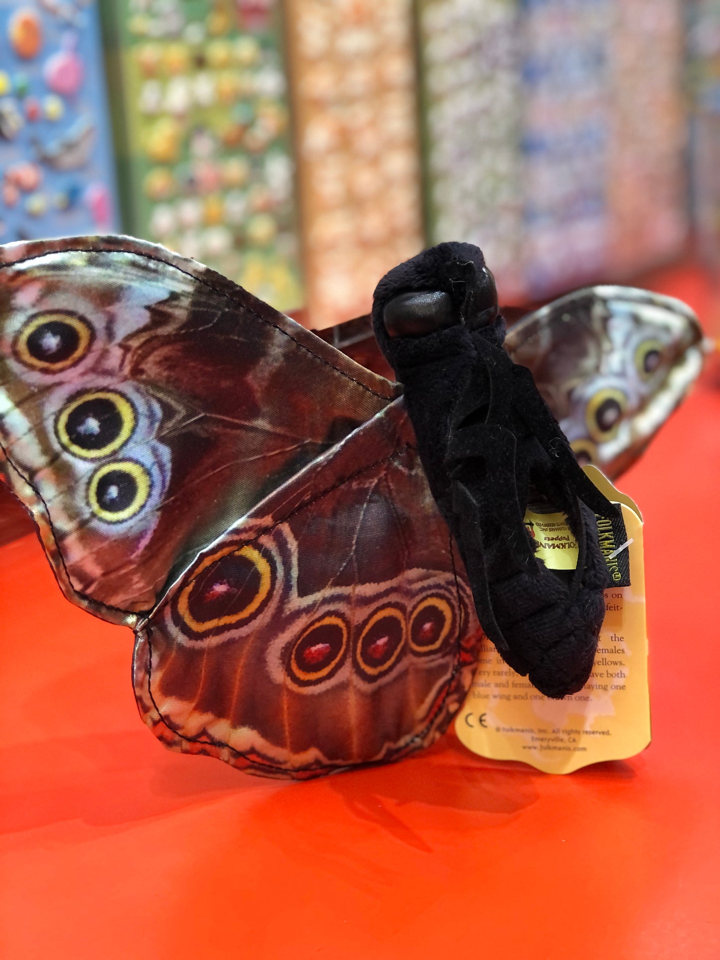 Folkmanis Blauer Morpho-Schmetterling Handpuppe 24 cm