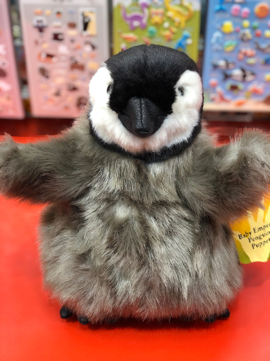 Folkmanis Baby Emperor Penguin Puppet 9"