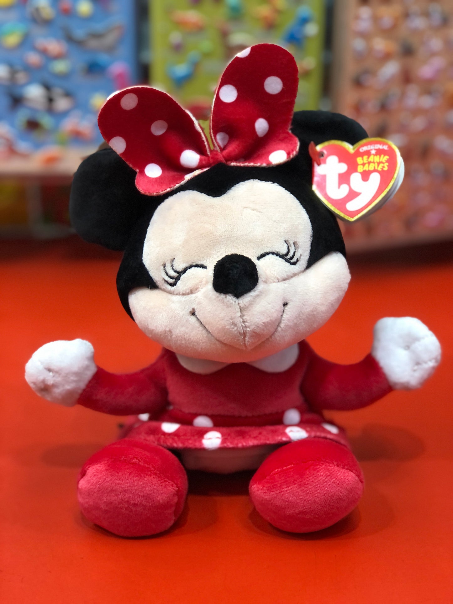 Ty Original Beanie Babies Minnie Mouse Soft Plush 7"