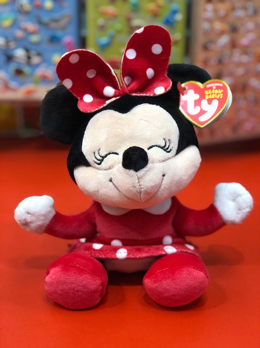 Ty Original Beanie Babies Minnie Mouse Soft Plush 7"