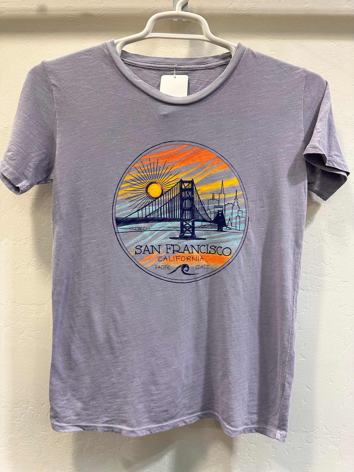 San Francisco Sunrise Bridge City Wave Women's Short Sleeve T Shirt