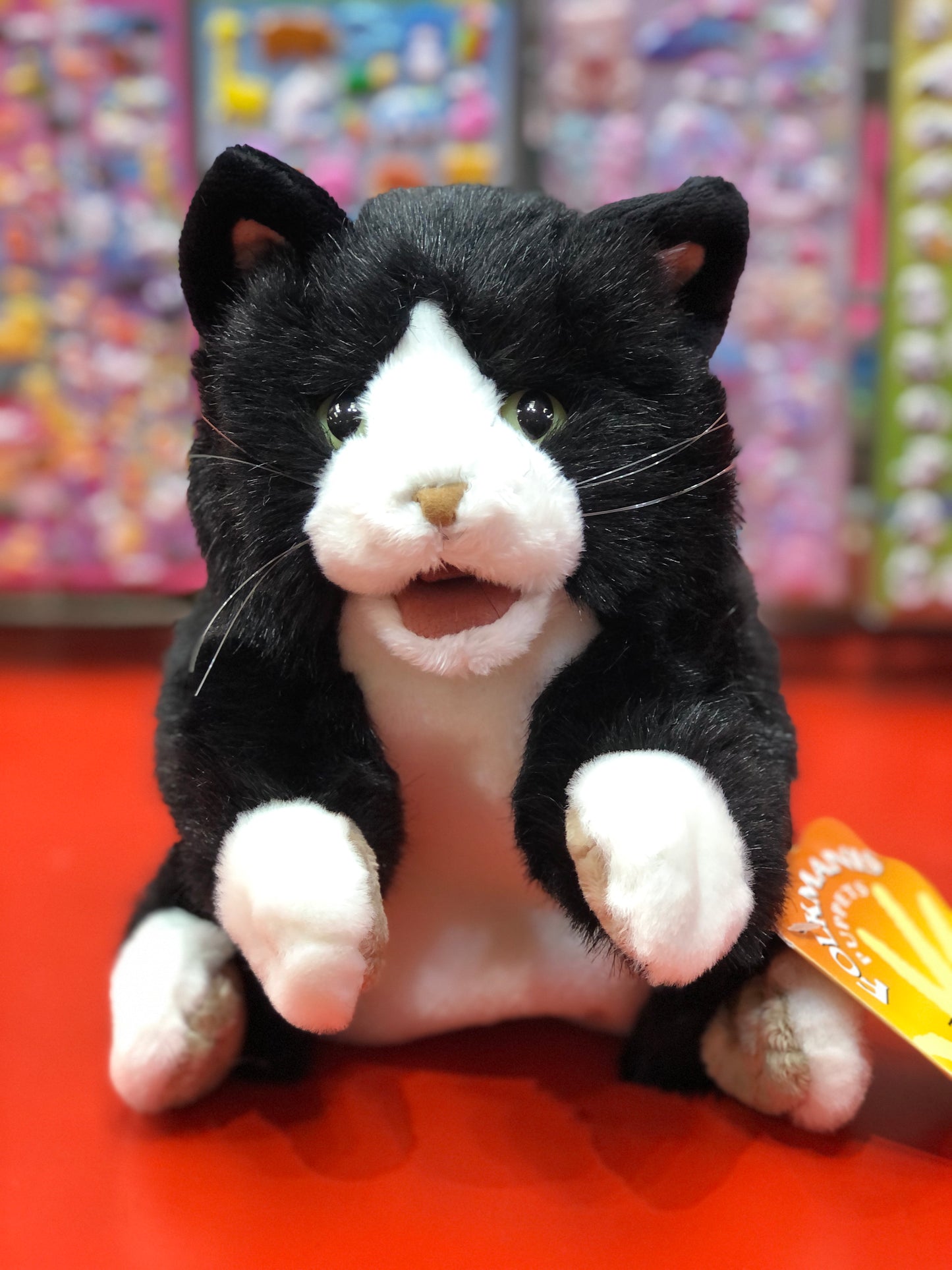 Folkmanis Tuxedo Kitten Puppet 9"