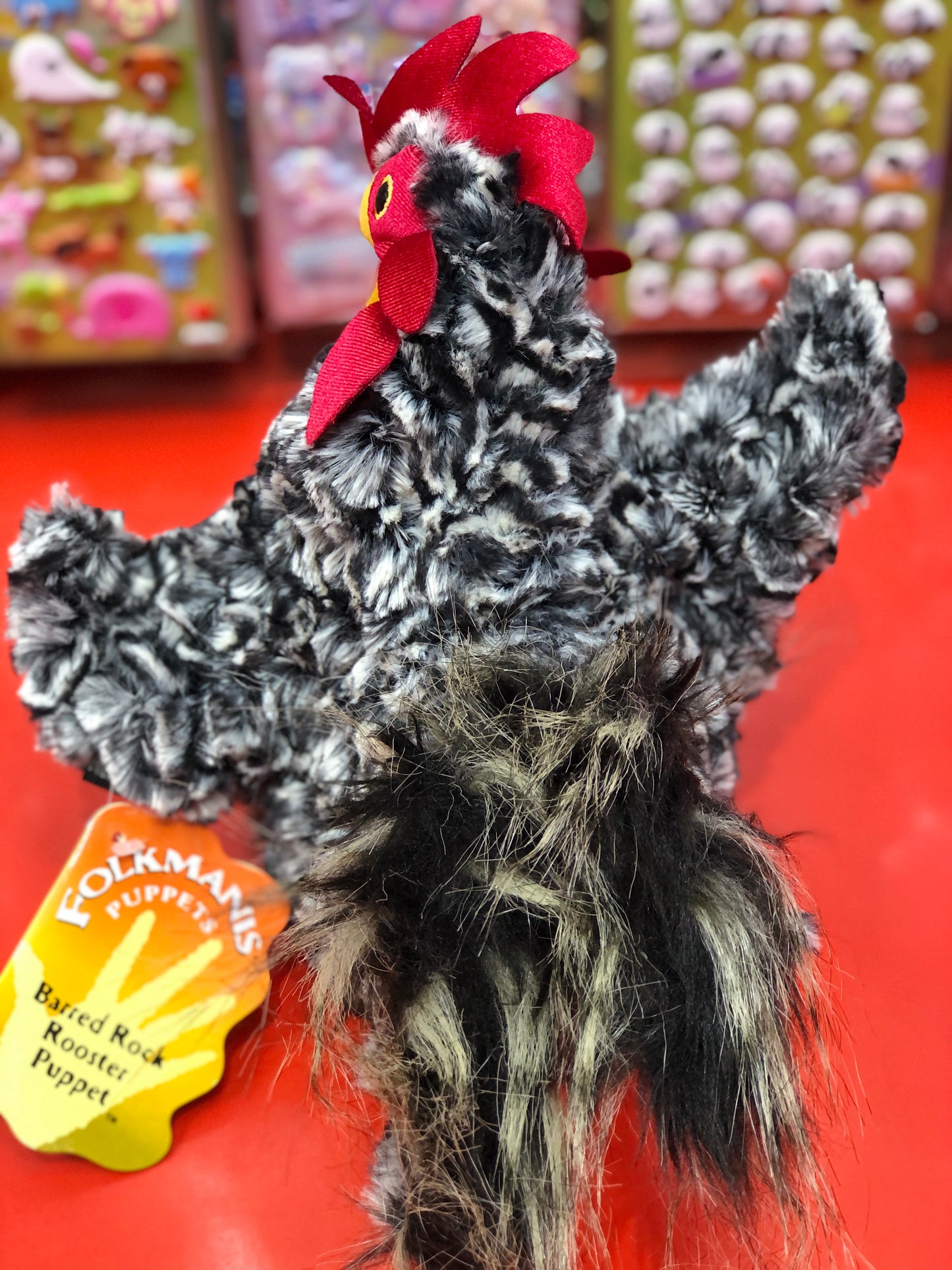 Folkmanis Barred Rock Rooster Puppet 12"