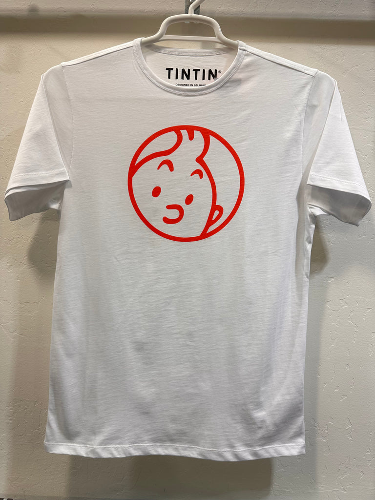 Tintin Face White Short Sleeve Unisex T Shirt