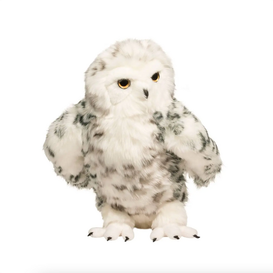 Douglas Shimmer Snowy Owl Plush 14"