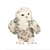 Douglas Shimmer Snowy Owl Plush 14"
