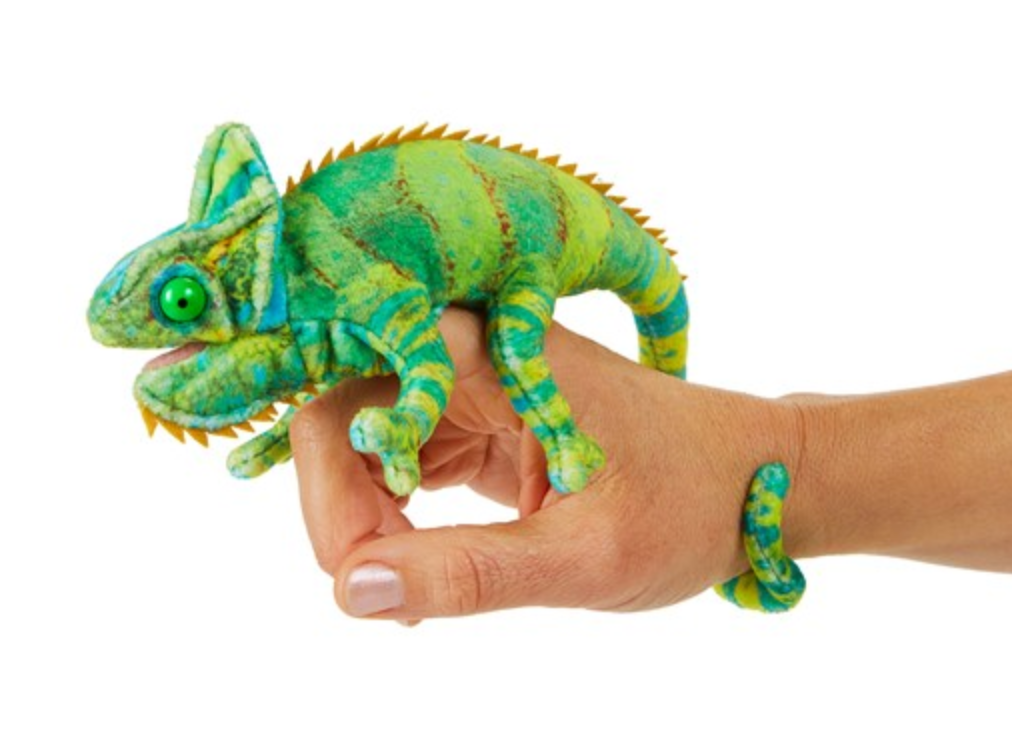Folkmanis Mini Chameleon Finger Puppet 6"