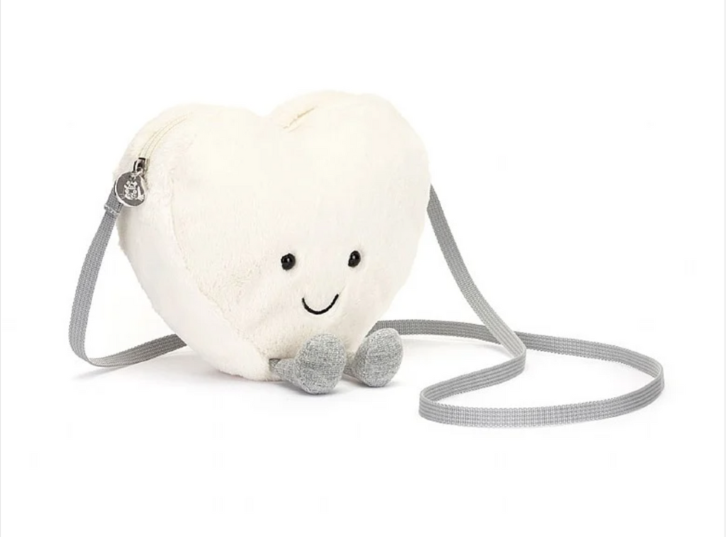 Jellycat Amuseable Heart Cream Bag Plush 7"