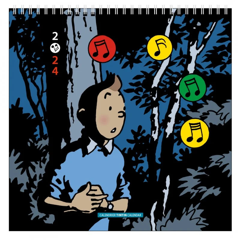 Tintin 2024 Wall Calendar 30cm x 30cm Ref. 24463