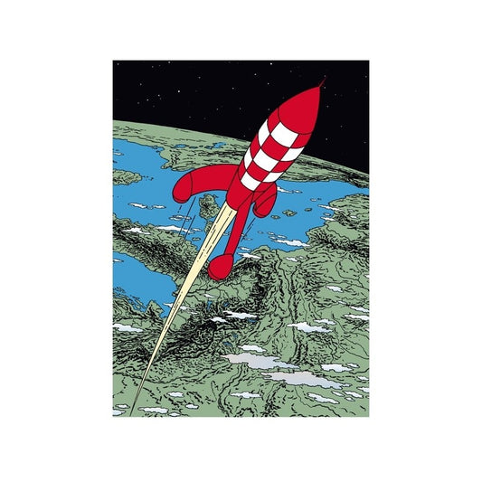 Tintin Moon Rocket Takes Off A4 File Folder Ref: 15181