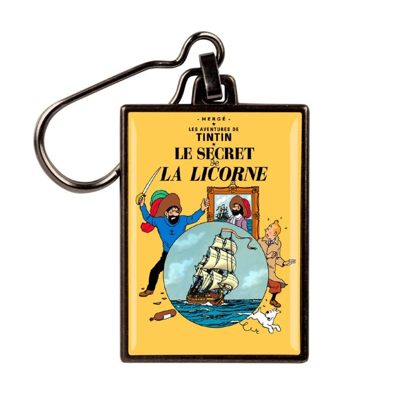 Le Secret de La Licorne (The Secret of the Unicorn) Book Cover Keychain Ref: 42536