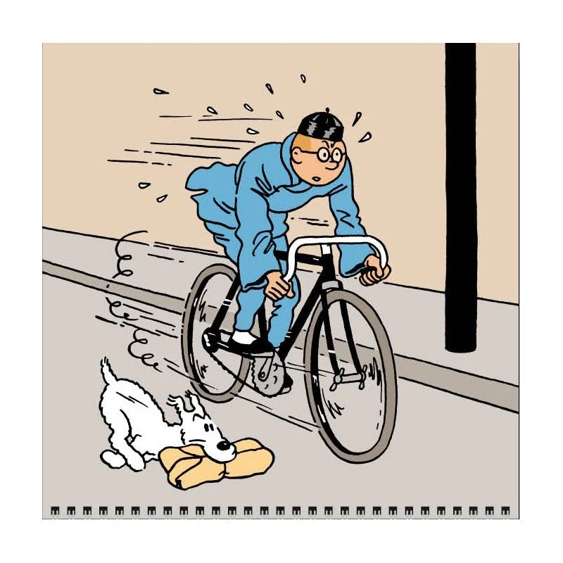 Tintin 2025 Blue Lotus Wall Calendar Ref. 24487