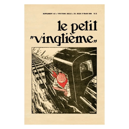 Poster Petit Vingtième n°11 Tintin in America Ref: 23015