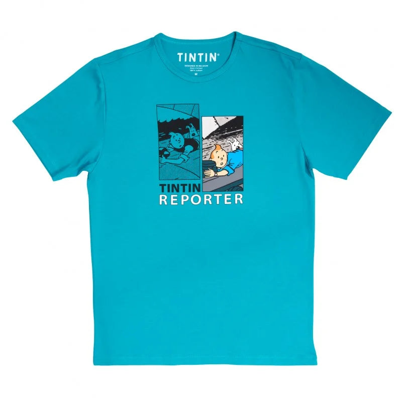 Tintin Duo Version Reporter Kids Turquoise T Shirt