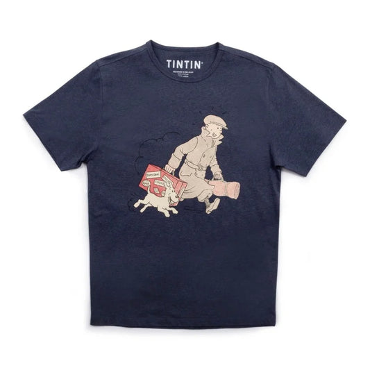 Tintin T-shirt "Homecoming" Navy Blue Ref: 009120069