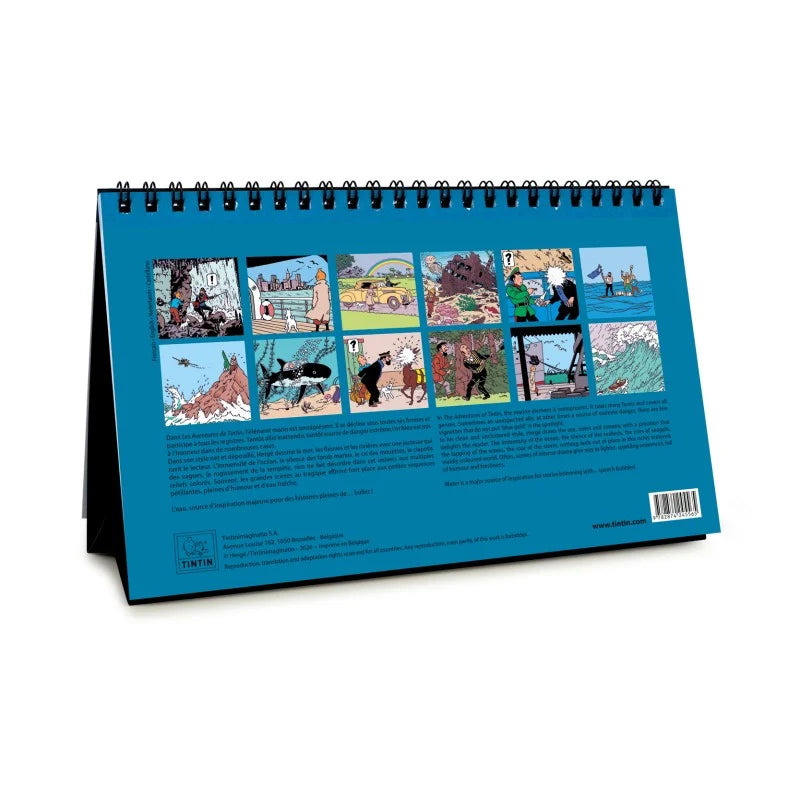 Tintin Desk Calendar 2027. 21cm x 12.5cm Ref: 24499