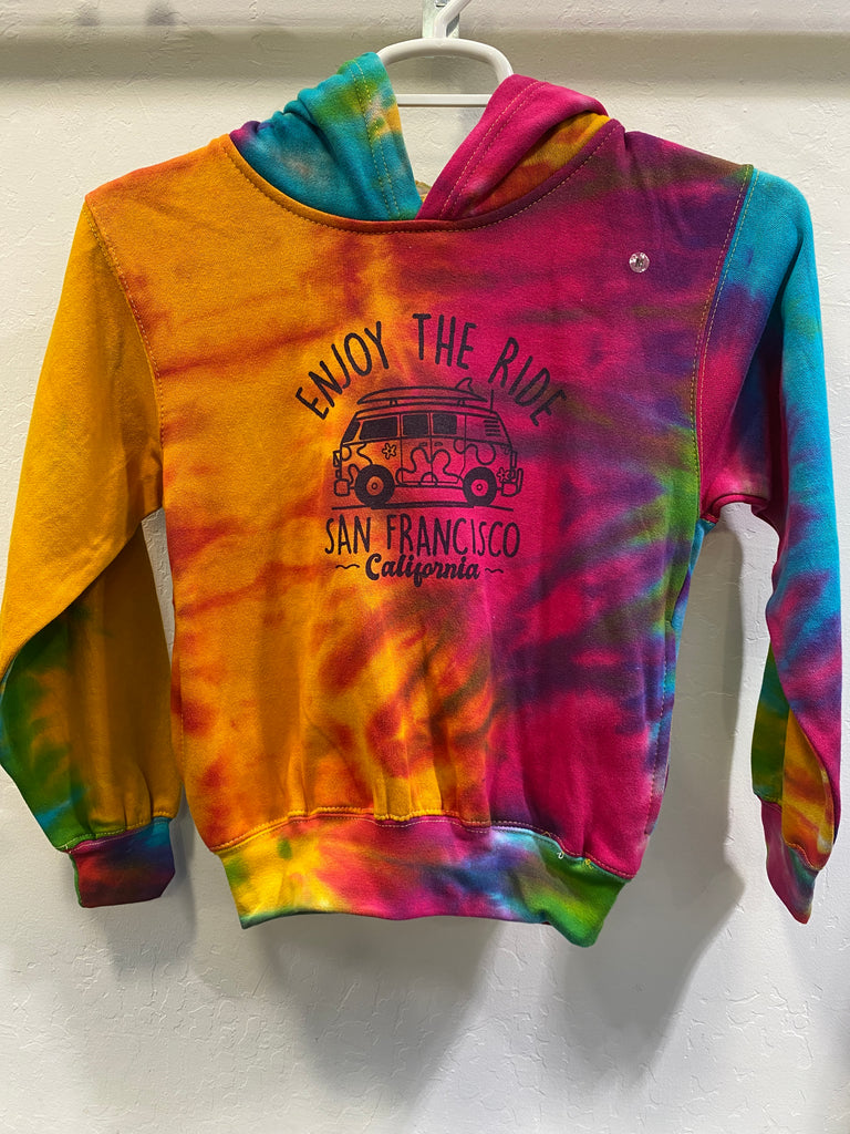 Enjoy the Ride Surf Bus Tie Dye Kids' Hoody