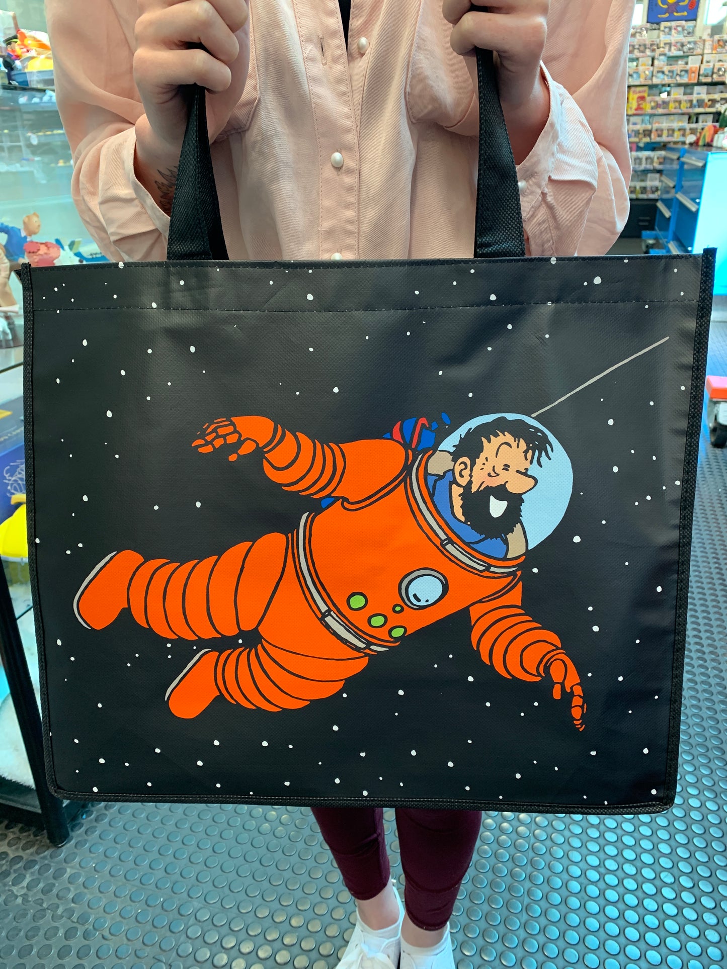 Tintin and Captain Haddock Waterproof Handle Tote Ref. 04245
