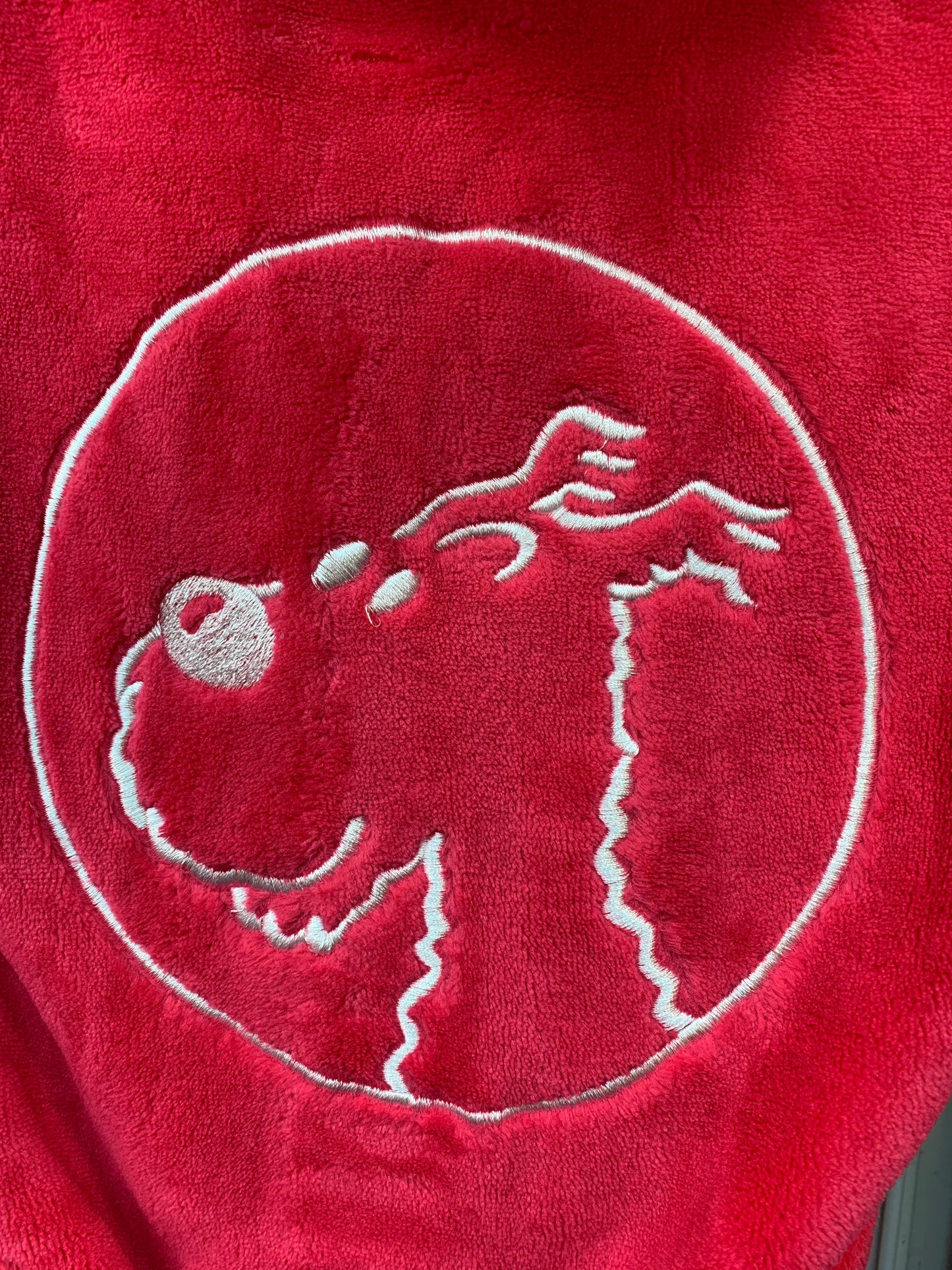 Snowy Kids' Hooded Fleece Bath Robe Rose