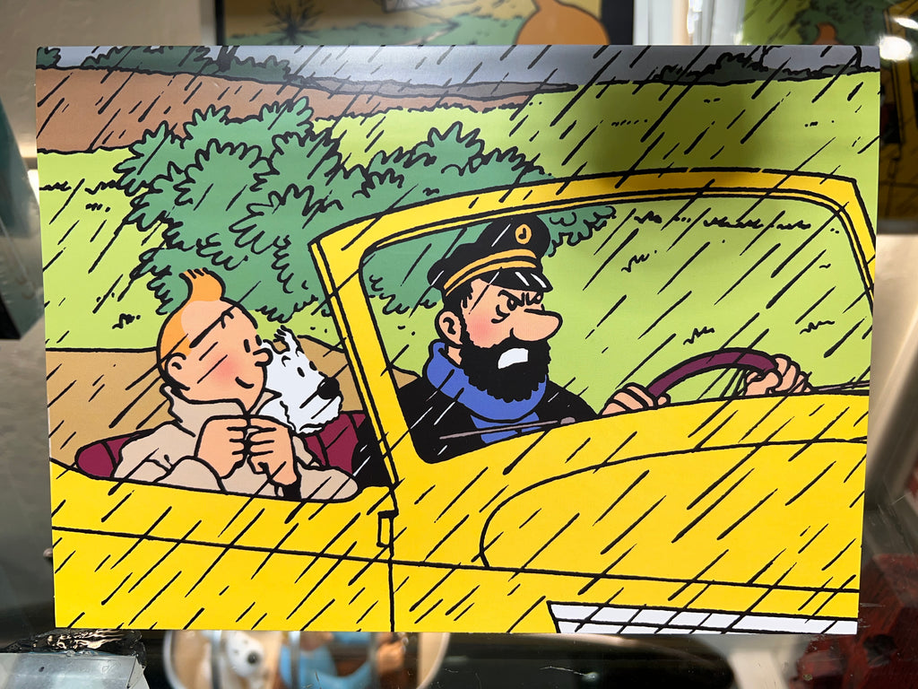 Captain Haddocks Convertible From The Seven Crystal Balls Pop Up Note Card