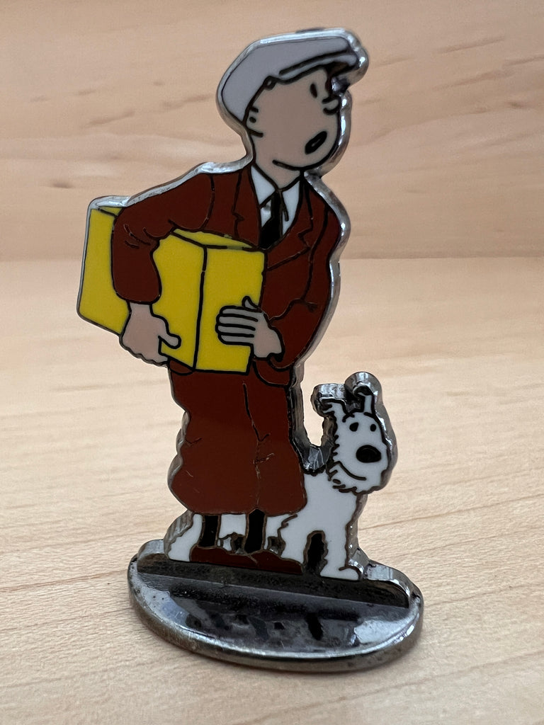 Tintin and Snowy Cloisonné Figure By Corner Diffusion, Paris 1995