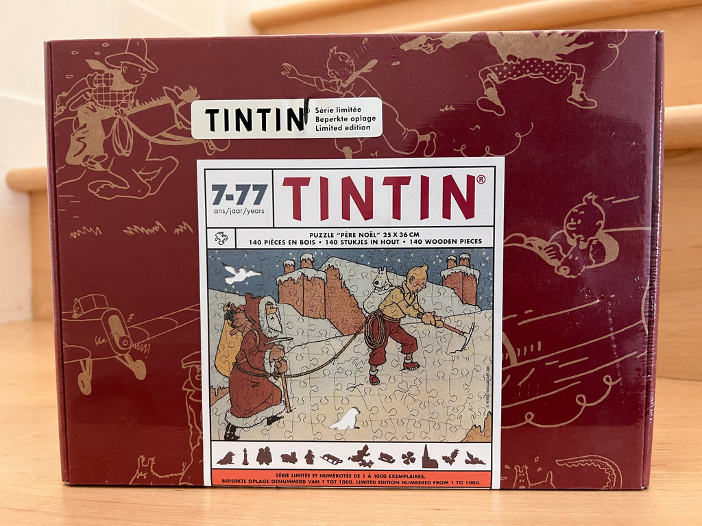 Tintin Puzzle Père Noël 25 X 36 cm. 140 Wood Pieces. Ref.81527