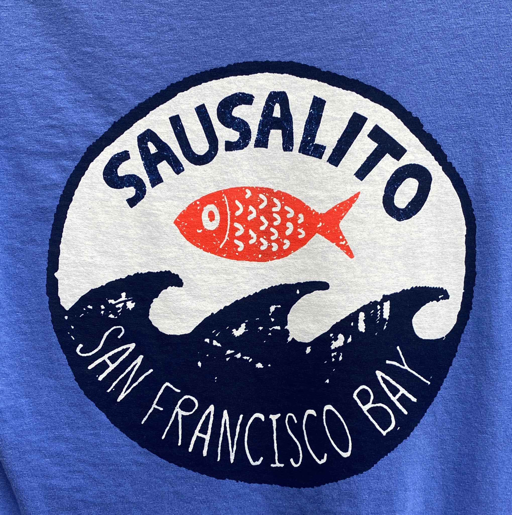 Fish Wave Sausalito Unisex Long Sleeve T Shirt – Sausalito Ferry Co