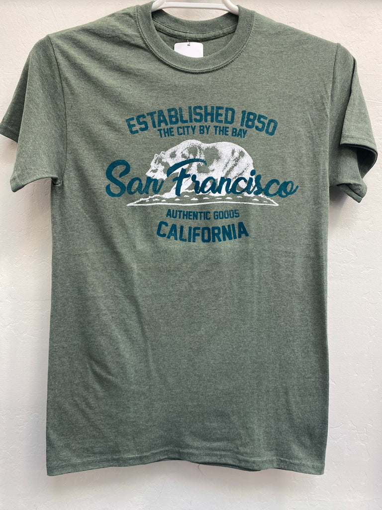 SF Bear Authentic Unisex Short Sleeve T-Shirt Moss