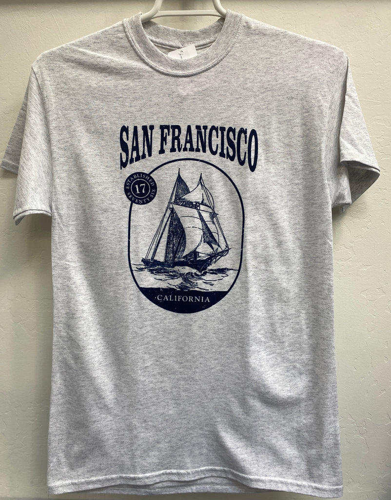 SF Sail 1776 Unisex Short Sleeve T Shirt Heather Grey