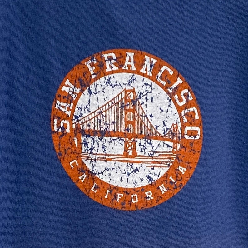 Distressed Golden Gate Bridge Kids Short Sleeve T Shirt