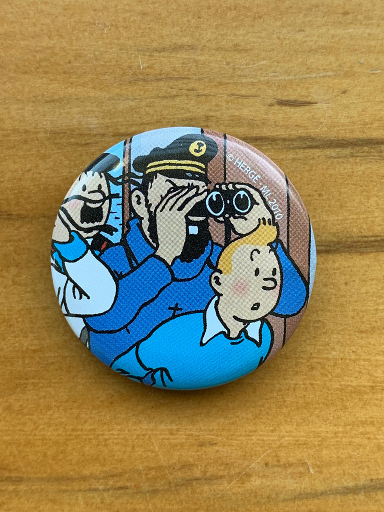 Blistering Blue Barnacles! Captain Haddock and Tintin Button