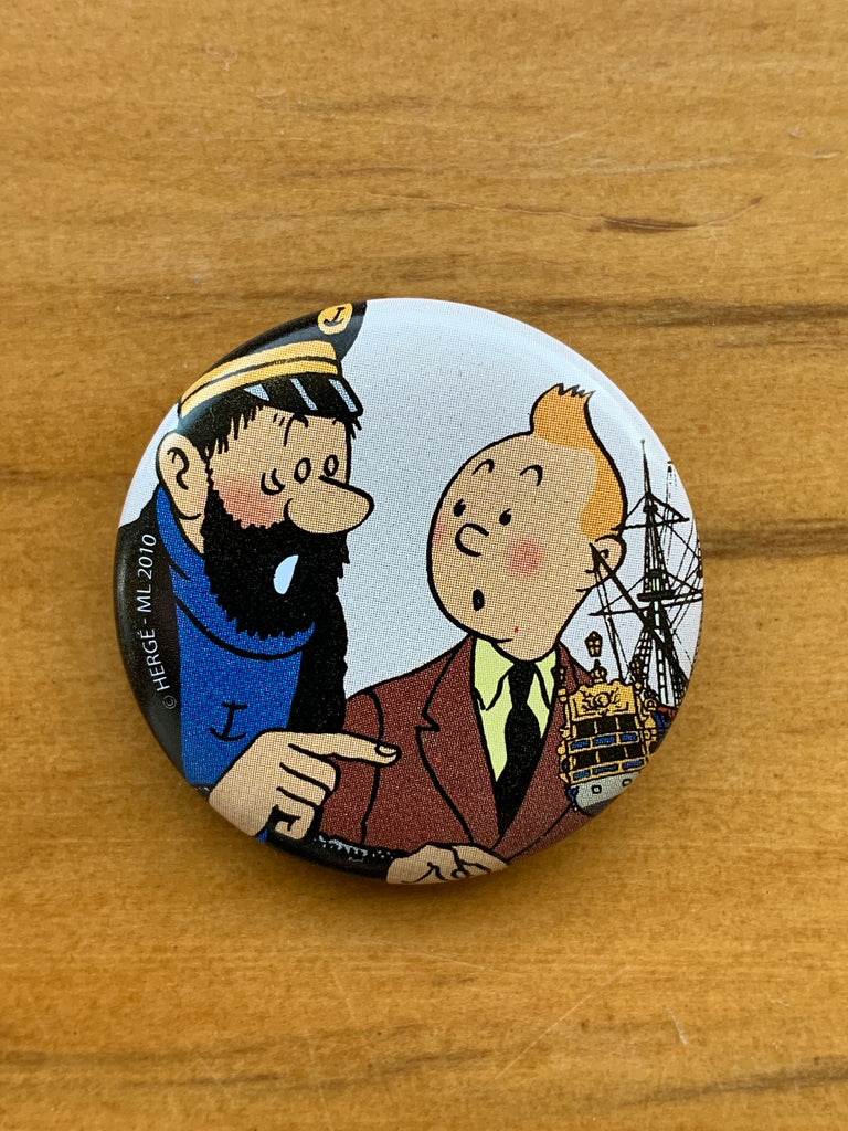Tintin, Captain Haddock and Unicorn Model Button