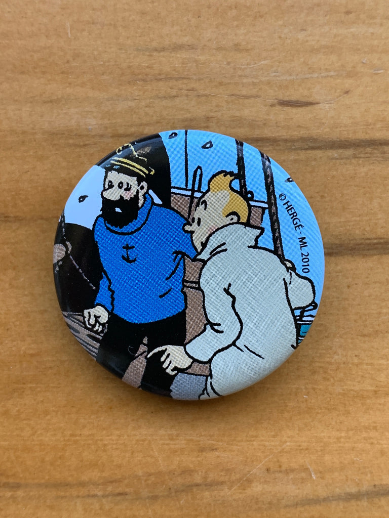 Moment of Surprise for Tintin and Captain Haddock Button