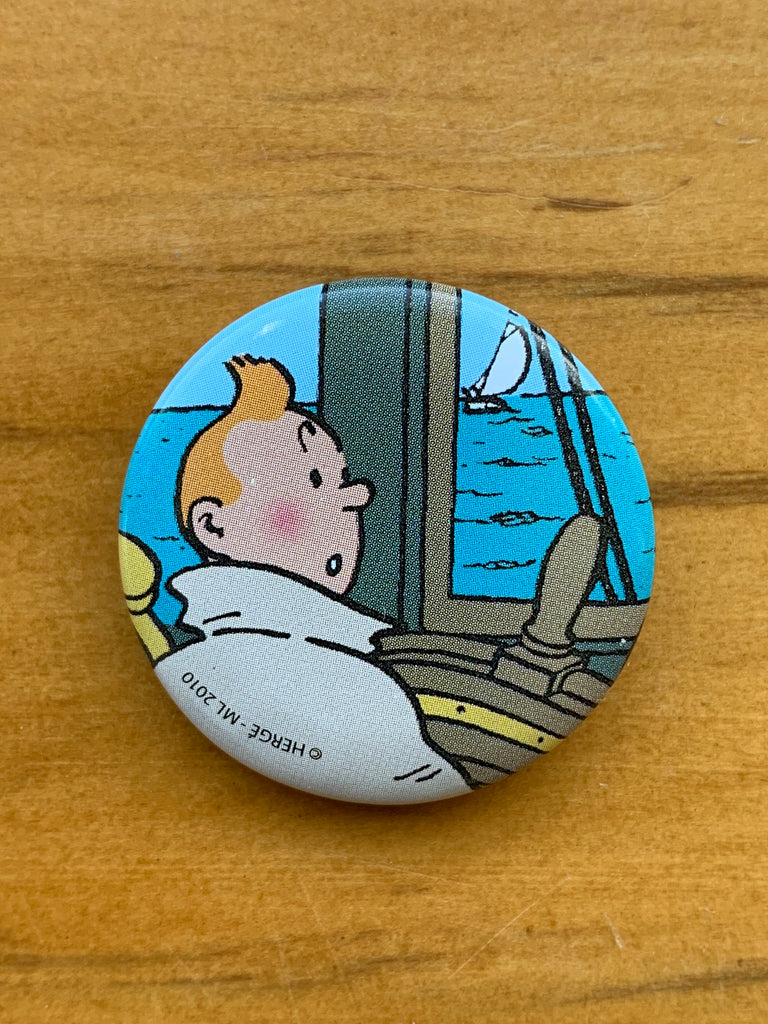 Tintin at the Helm Button