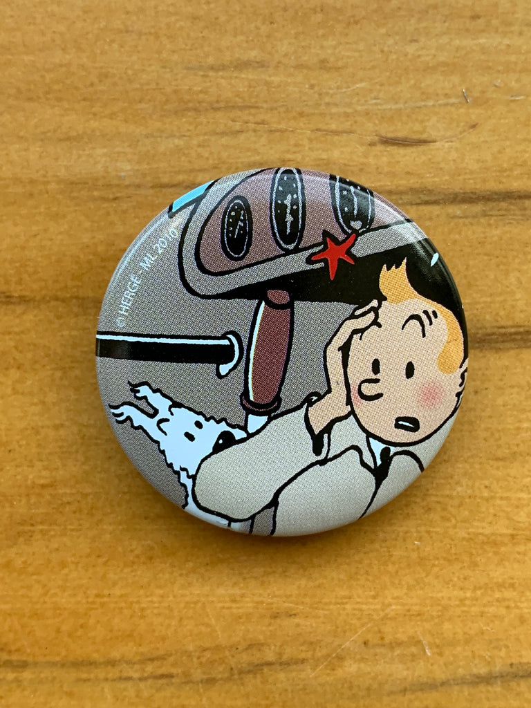 Tintin Bumps Head Button