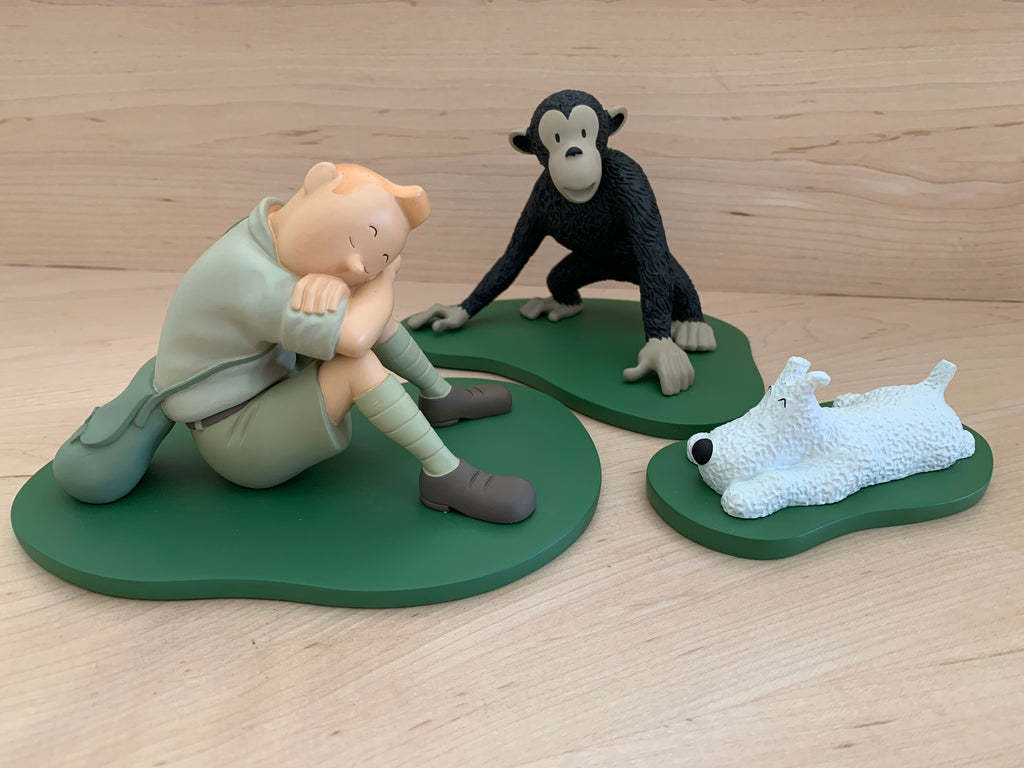 Tintin and Snowy Asleep with Monkey 2002