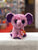 Ty Beanie Boo Eva Pink Speckled Elephant Plush 6"