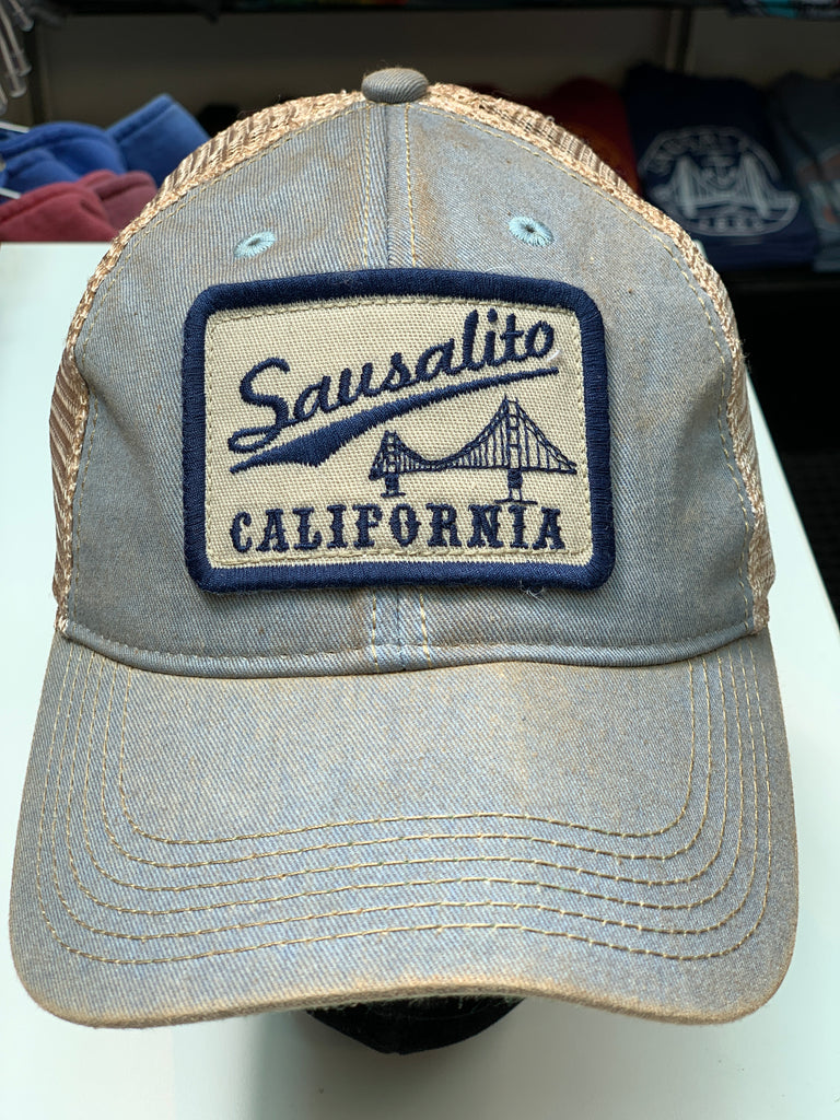 Sausalito Under Stroke Golden Gate Bridge Trucker Mesh Cap