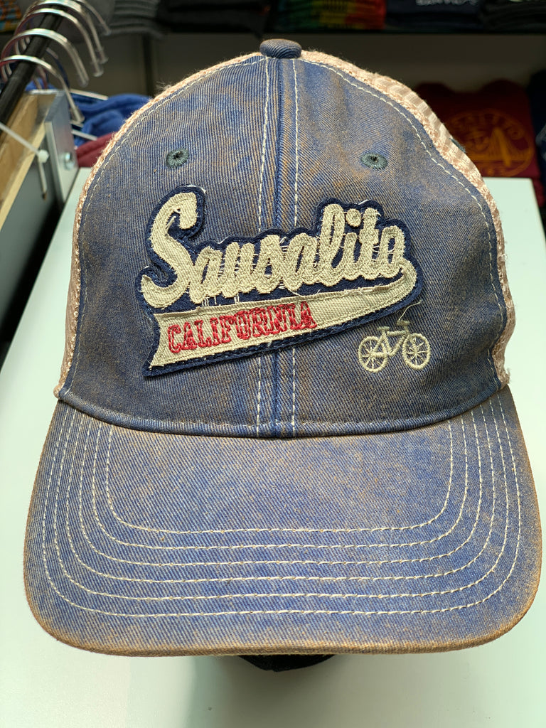 Sausalito Bike Plotter Trucker Mesh Cap