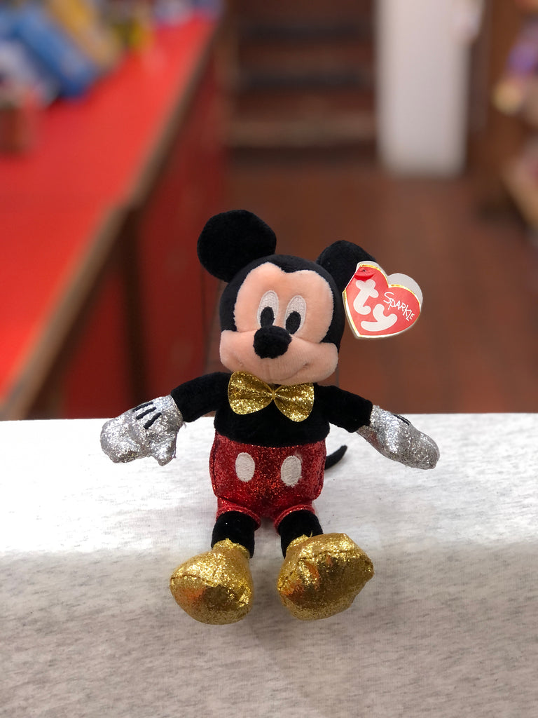 Ty Mickey Mouse Red Sparkle Plush 8"