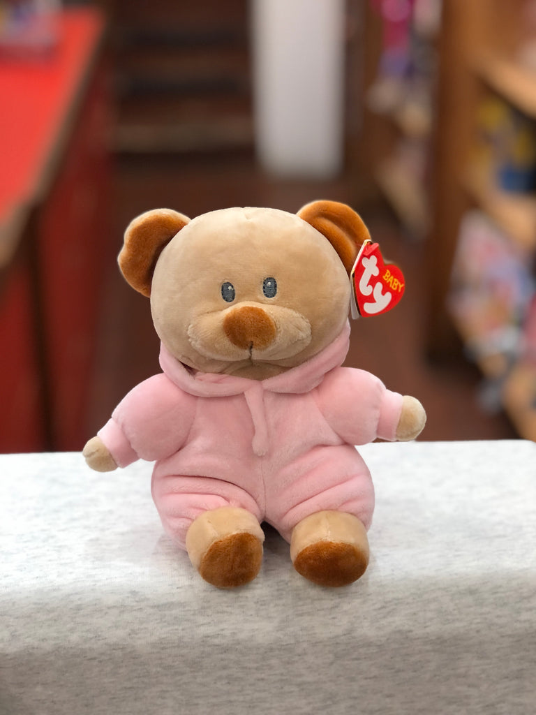 Ty Baby PJ Bear Pink Plush 6"