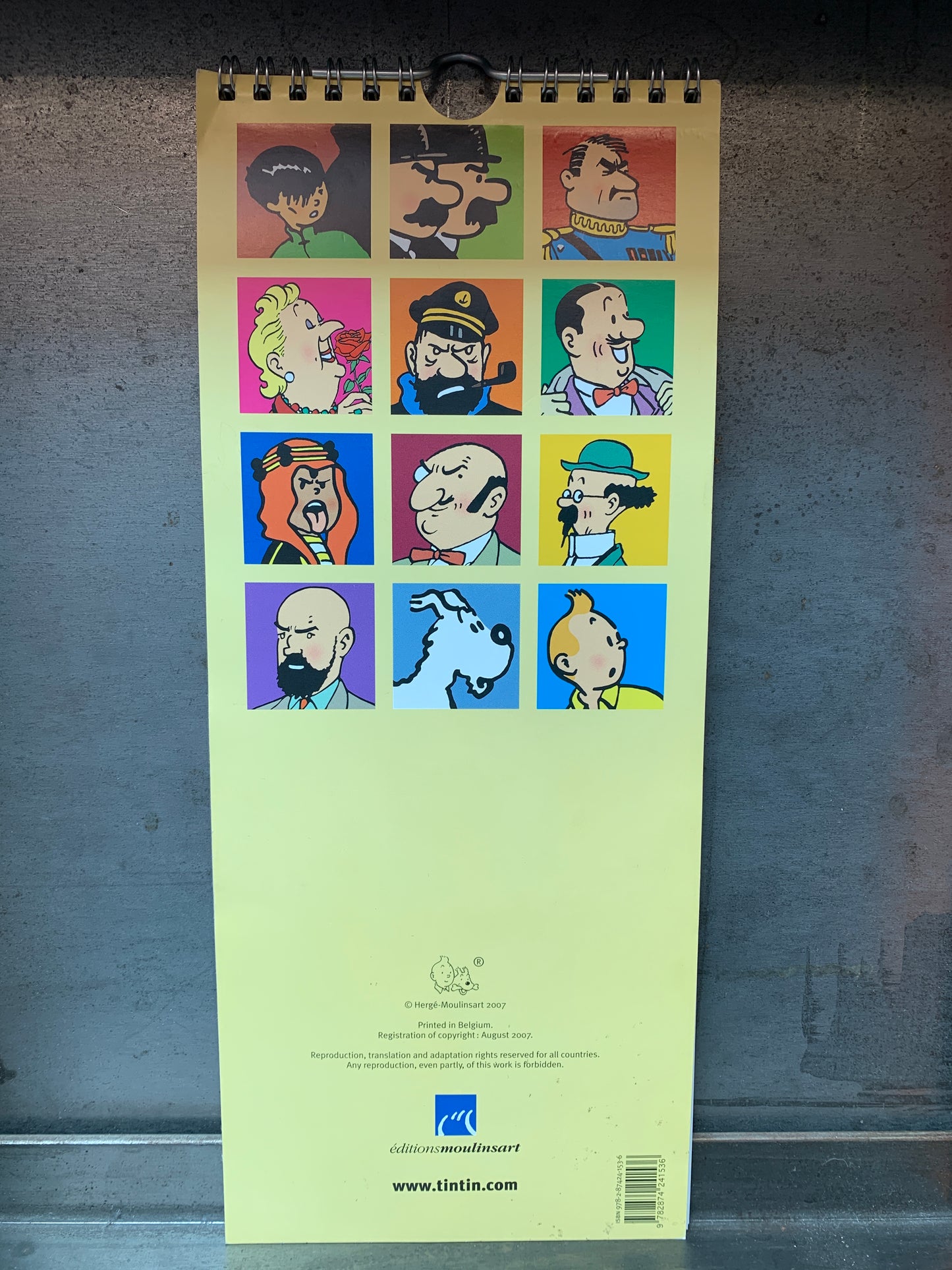 Tintin Perpetual Birthday Calendar
