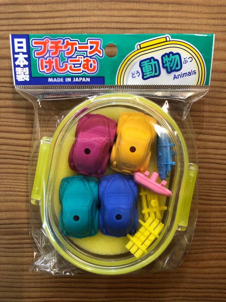 Iwako Petite Case Volkswagen Beetle Japanese Eraser Set