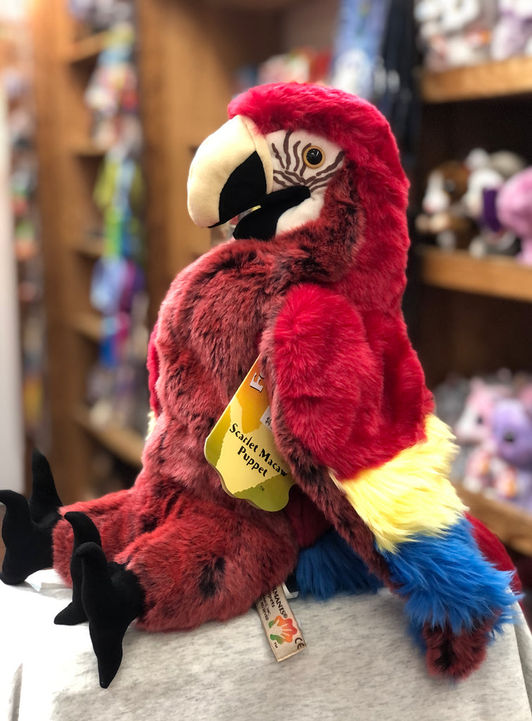 Folkmanis Scarlet Macaw Puppet 25"