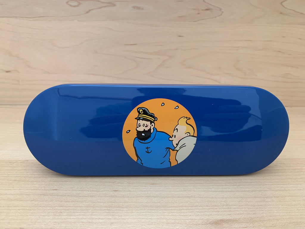 Tintin Blue Metal Pencil Box