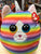 Ty Squish-a-Boo Medium Heather Pastel Striped Cat 10"